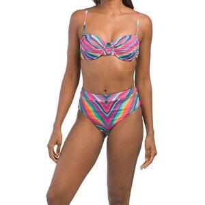 Trina Turk women Louvre Underwire Bra & Bottom Two Piece Bikini Set size 14 $186